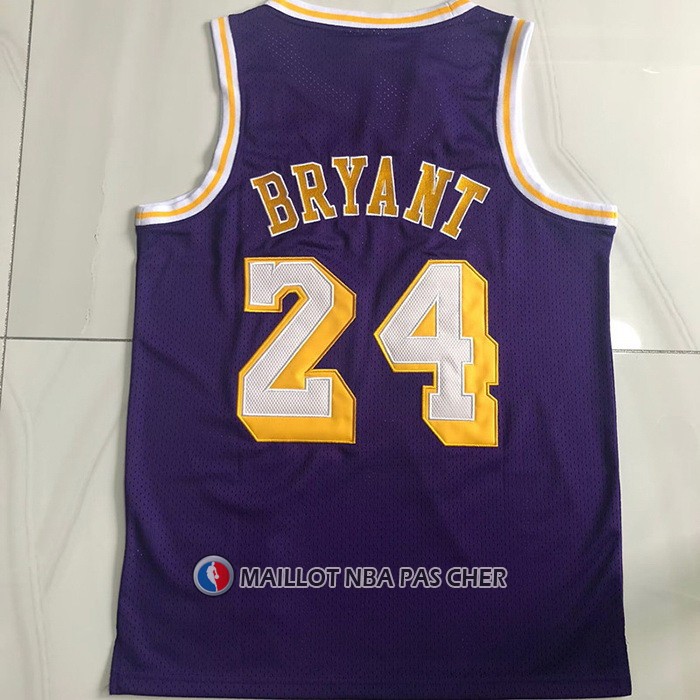 Maillot Los Angeles Lakers Kobe Bryant NO 24 Mitchell & Ness 2007-08 Volet